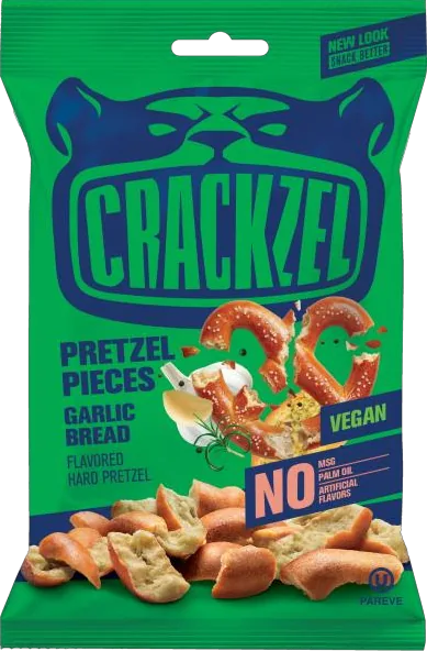 Crackzel Pretzel Pieces Garlic Bread, 85-g-Beutel