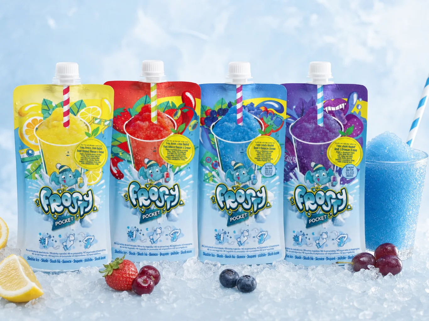 Frosty Pocket Instant Slush – 4 Sorten im Beutel