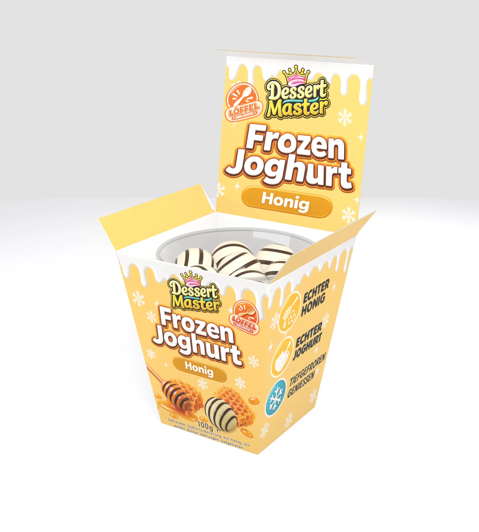 Packshot Frozen Joghurt Honig