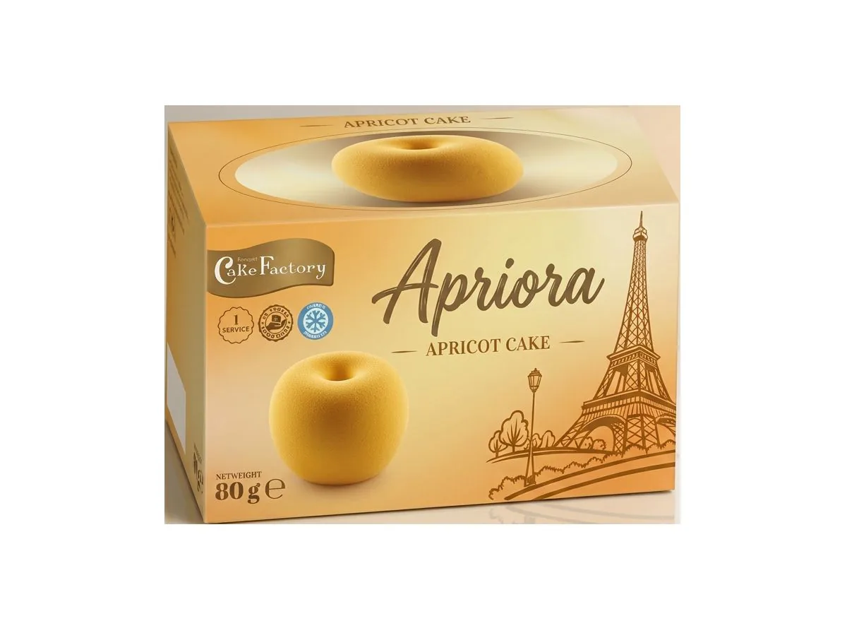 Apriora – Fruit Shape Cake in Aprikosenform, Vorabmuster