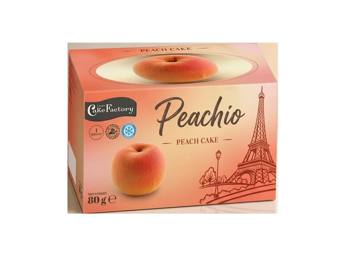 Peachio – Fruit Shape Cake in Pfirsichform, Vorabmuster