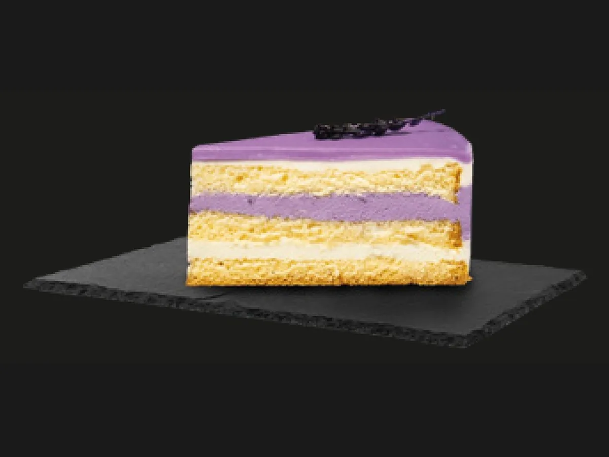 Lavendel-Mastix-Torte – HORECA Cakes der Frozen Cake Factory, tiefgekühlte Einzelportion