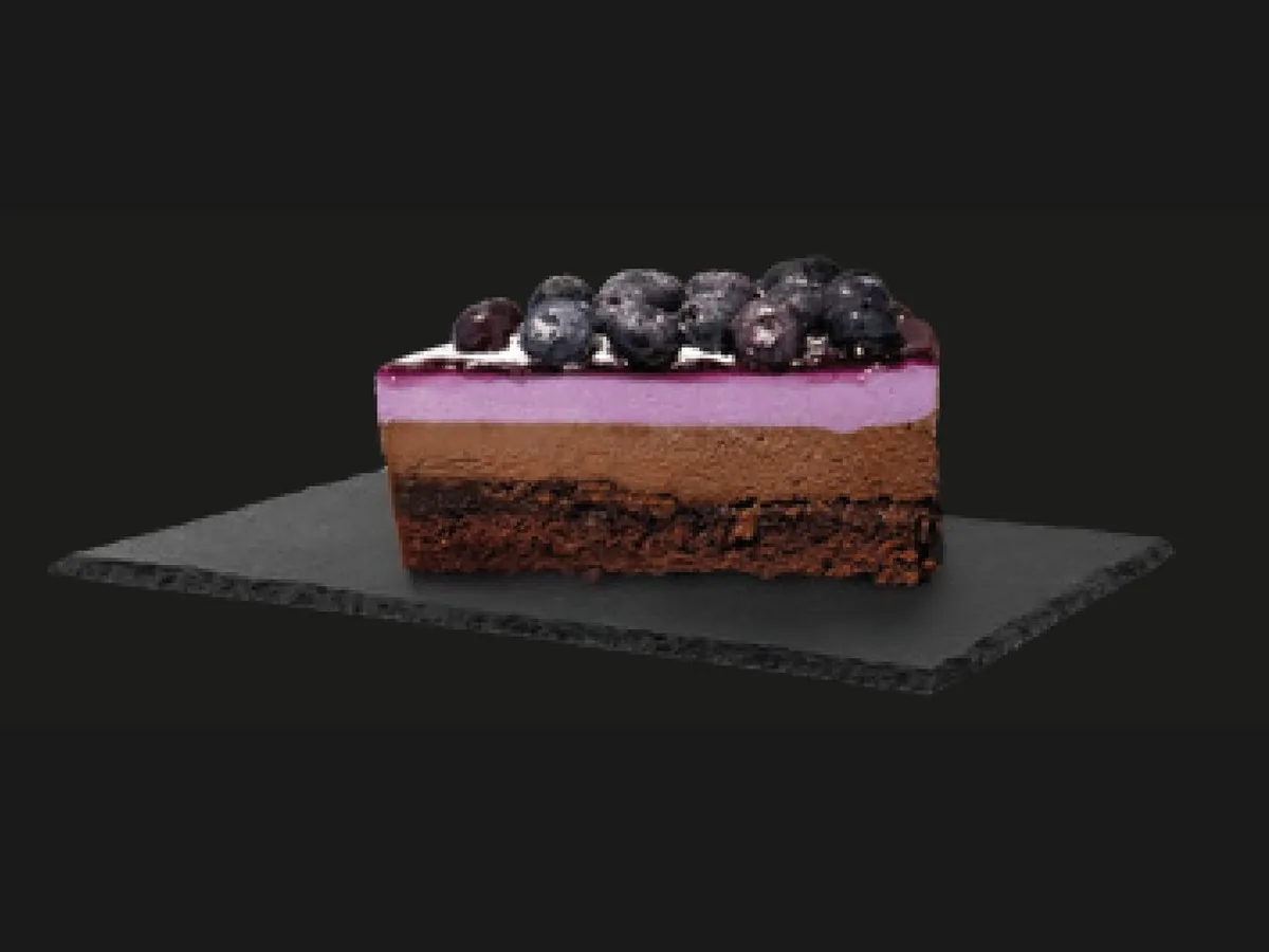 Blaubeer-Schokoladen-Torte – HORECA Cakes der Frozen Cake Factory, tiefgekühlte Einzelportion