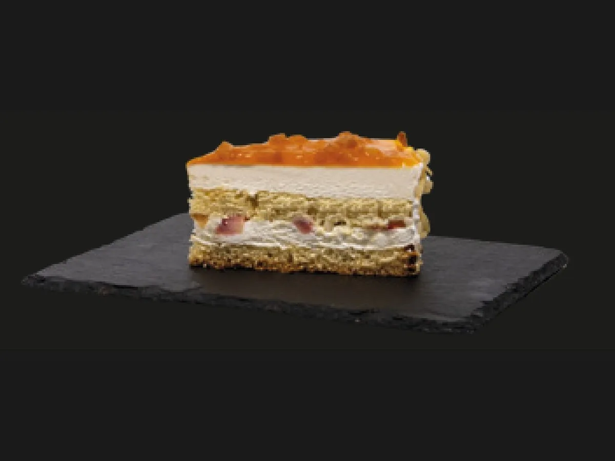 Pfirsich-Torte – HORECA Cakes der Frozen Cake Factory, tiefgekühlte Einzelportion