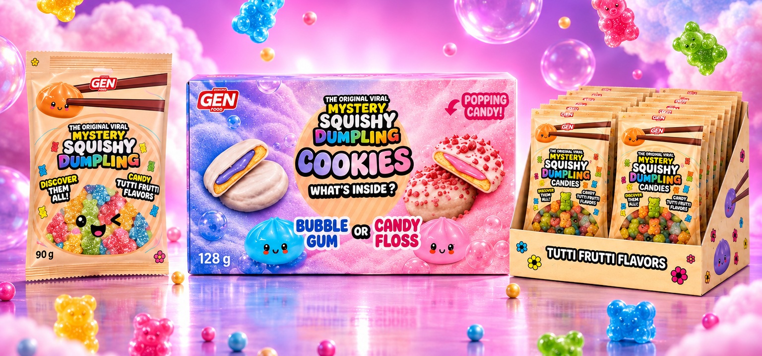 GEN FOOD Squishy Dumpling · Cookies, Candy und Verkaufsdisplay