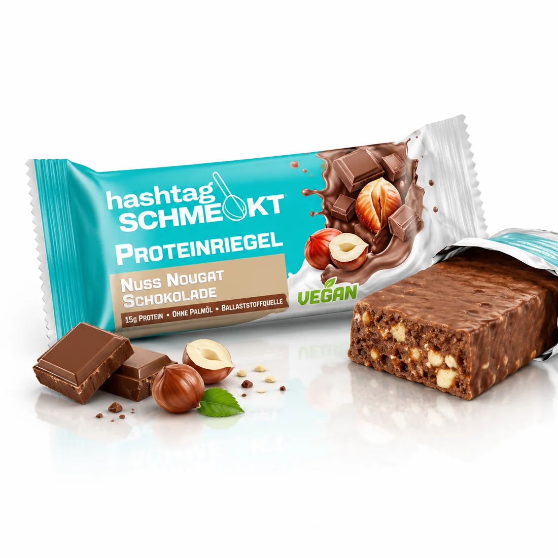 #schmeckt Proteinriegel Nuss Nougat Schokolade