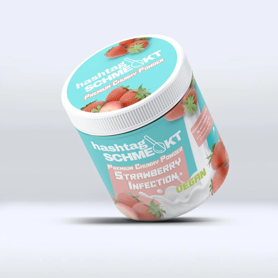 #schmeckt Strawberry Infection Chunky Powder Dose 400g vegan