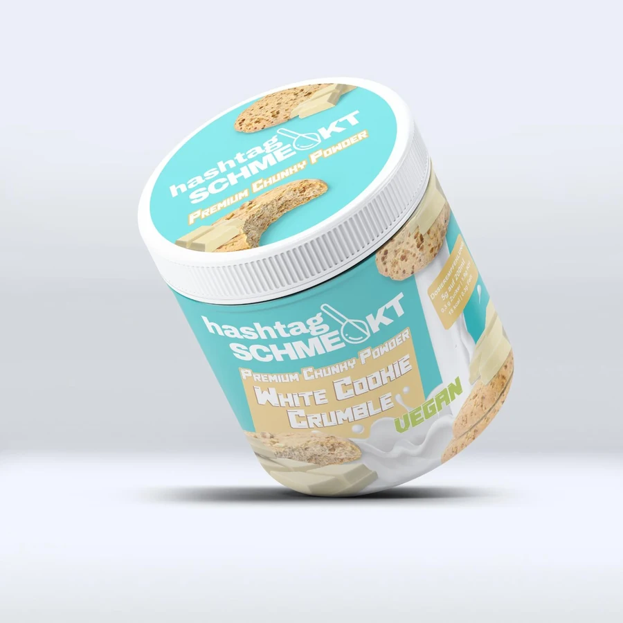 #schmeckt White Cookie Crumble Chunky Powder Dose 400g vegan