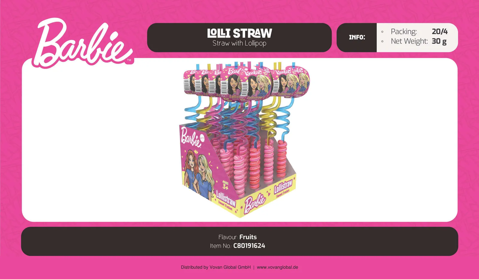 Barbie Lolli Straw