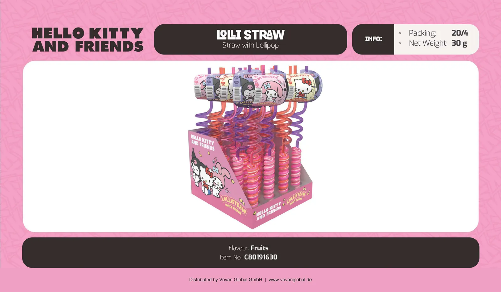 Hello Kitty Lolli Straw