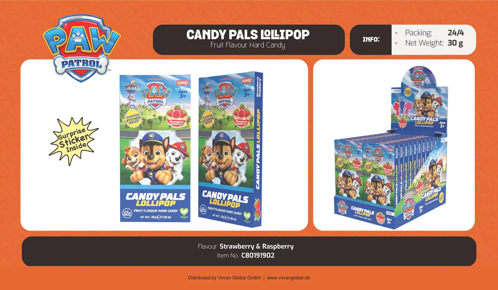 Paw Patrol Candy Pals Lollipop