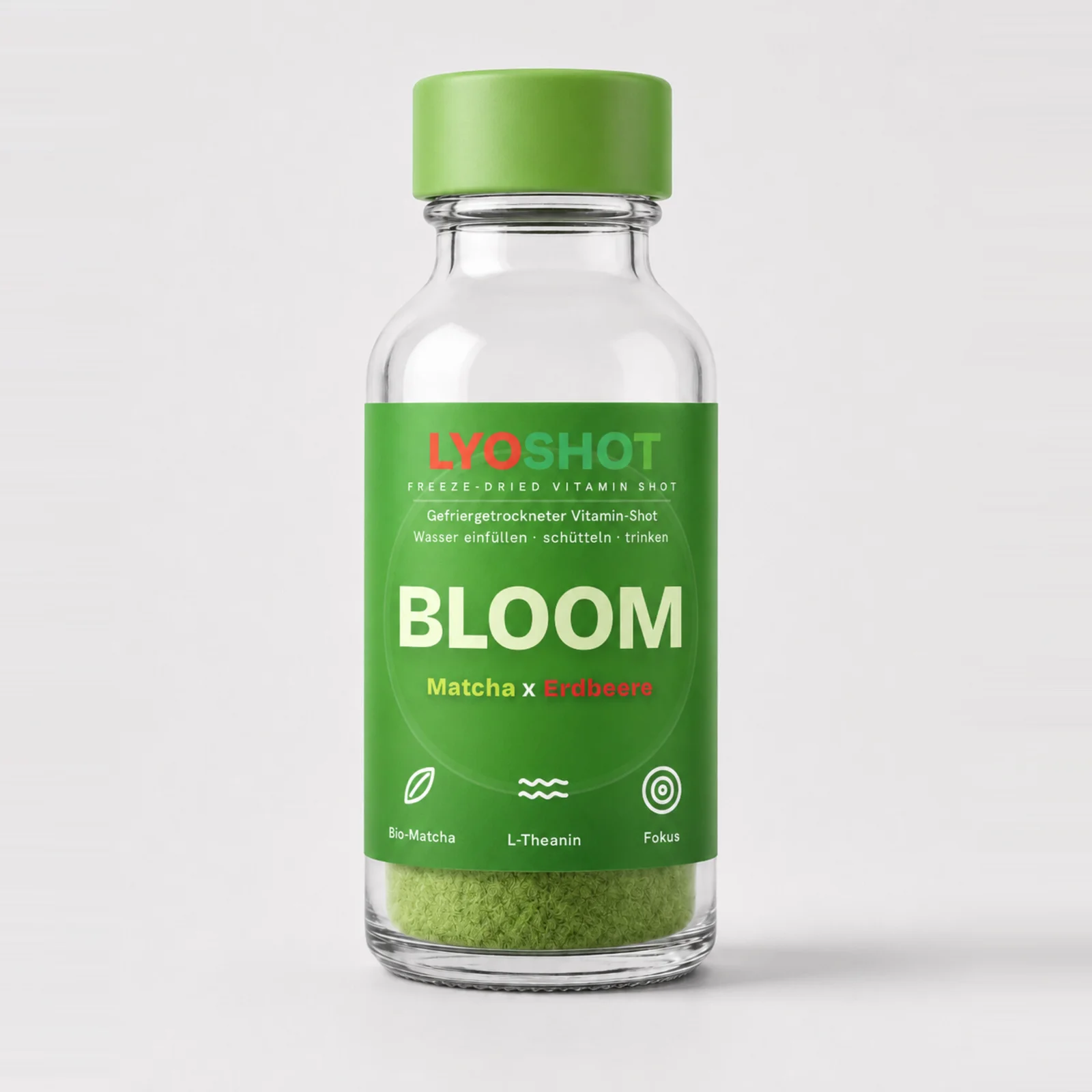 LYOSHOT BLOOM – Matcha mal Erdbeere Vitamin-Shot