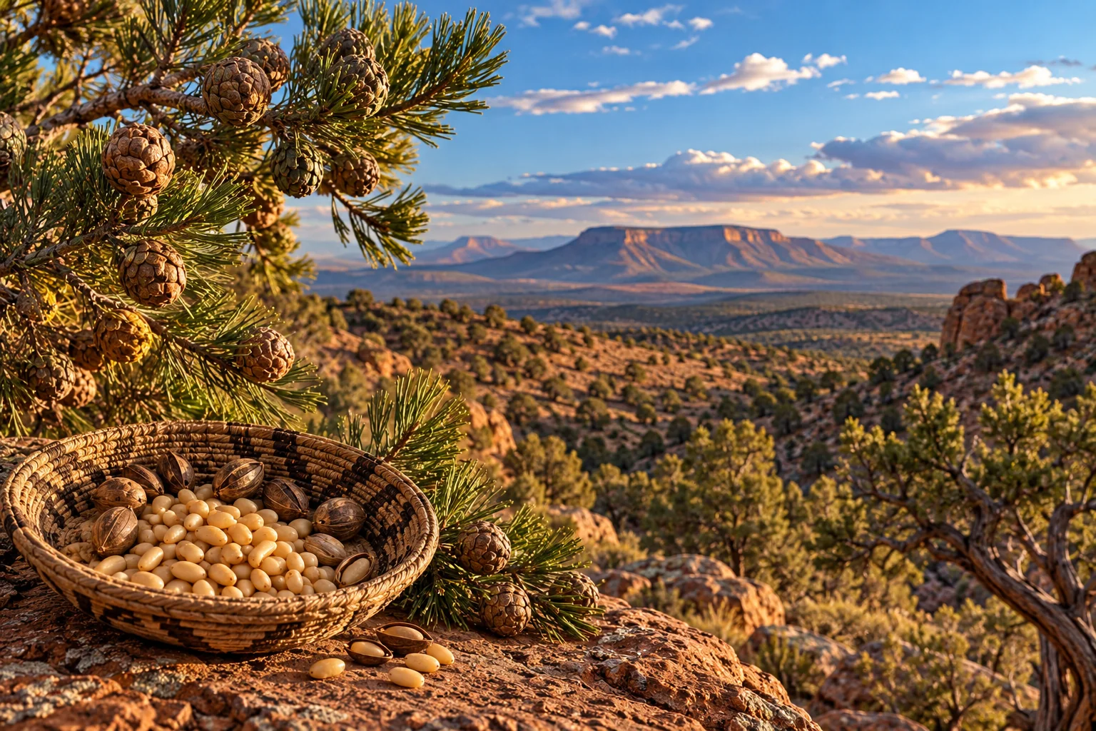 Piñon-Kiefern in der Hochwüste von New Mexico