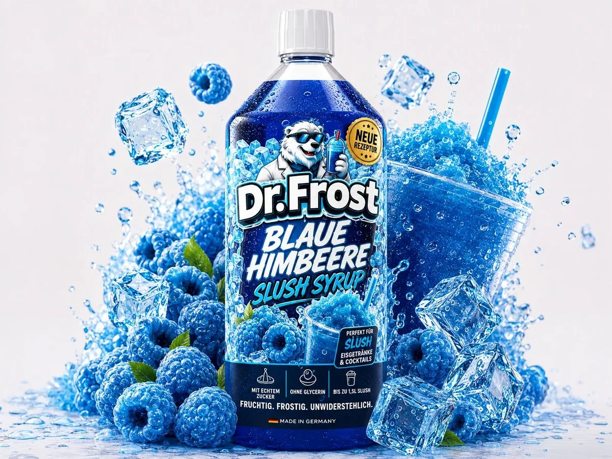 Dr.Frost Slush Syrup - slush syrup for slush machines, 1 litre, 5 flavours