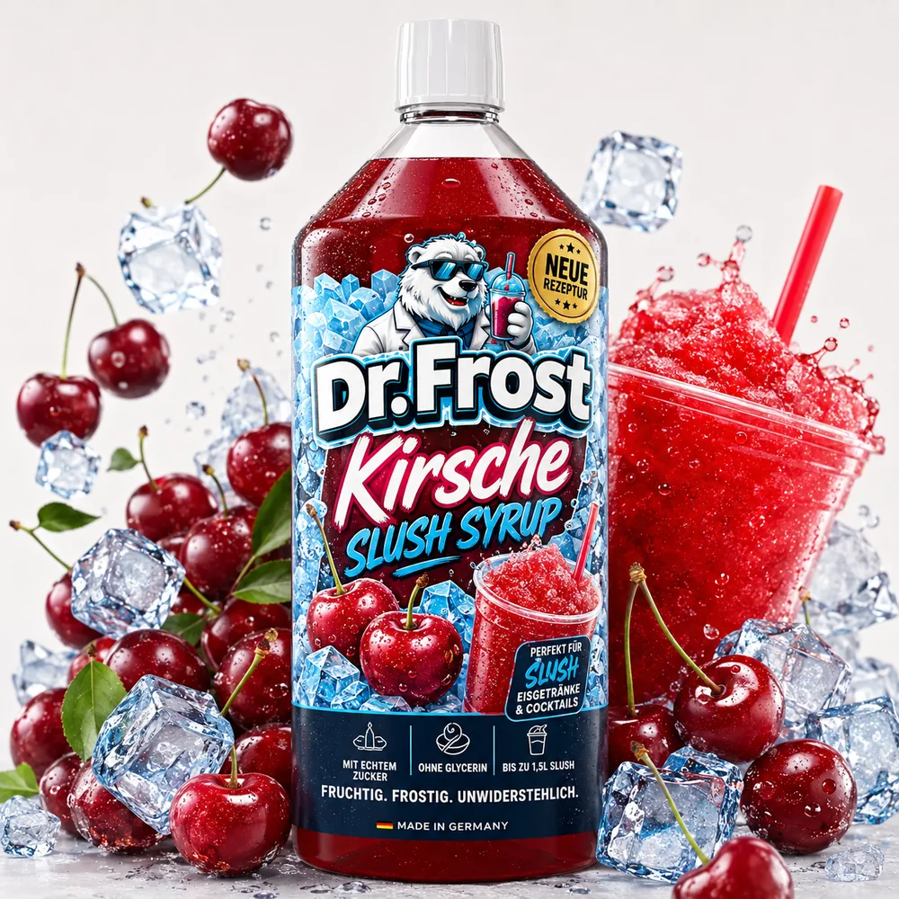 Dr.Frost Slush Syrup Cherry, 1000 ml slush syrup