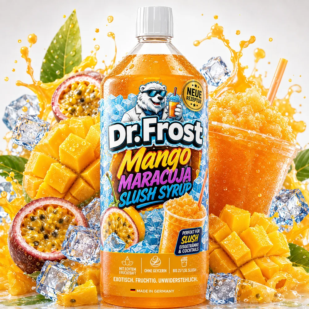 Dr.Frost Slush Syrup Mango Passion Fruit, 1000 ml slush syrup