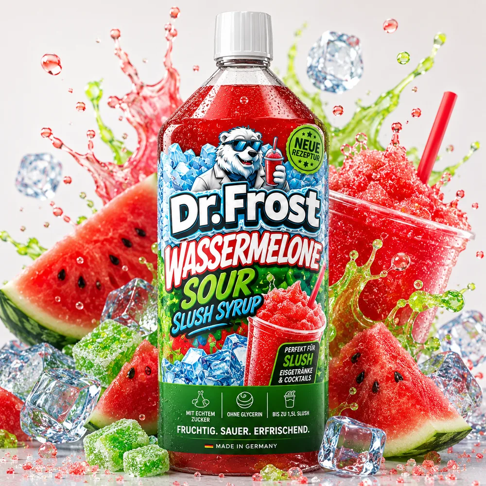 Dr.Frost Slush Syrup Watermelon Sour, 1000 ml slush syrup