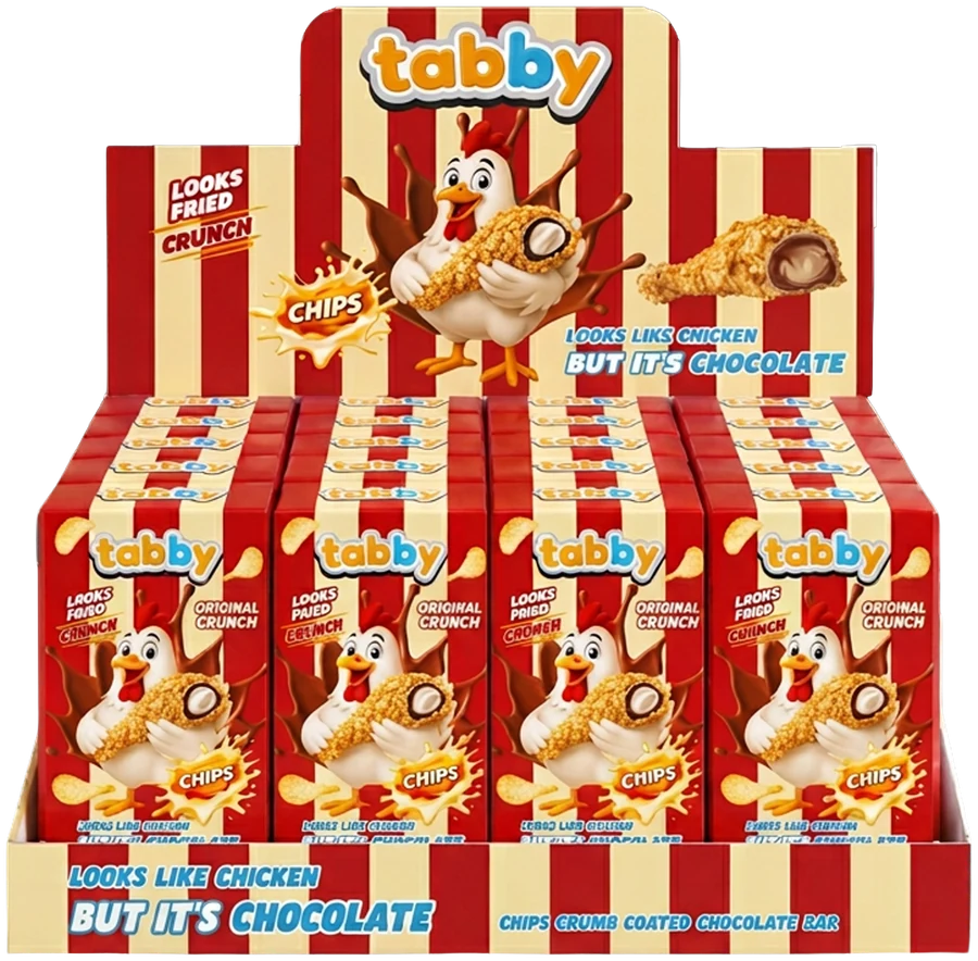 TABBY Drumstick Chips Display-Box