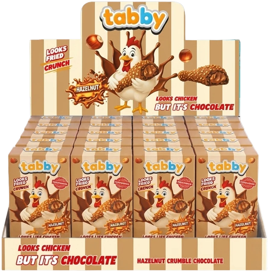 TABBY Drumstick Haselnuss Display-Box