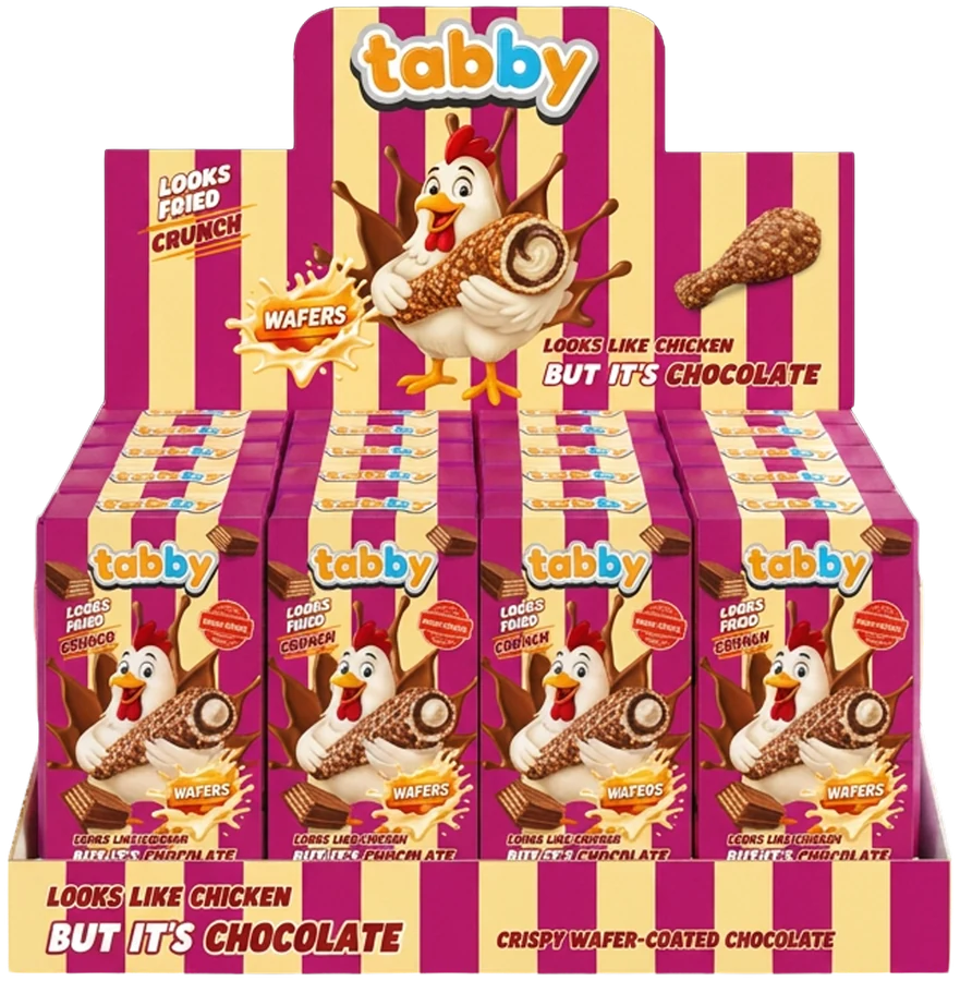 TABBY Drumstick Waffle display box