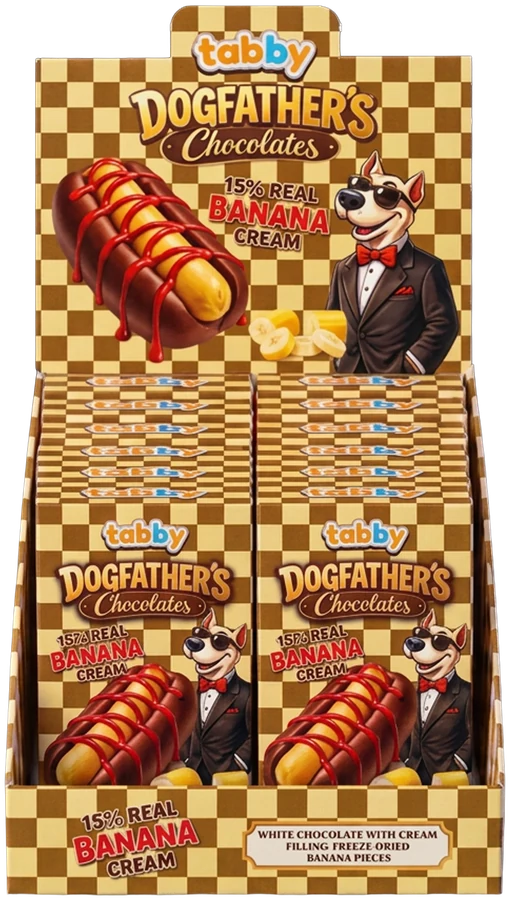 TABBY Hot Dog Banana display box