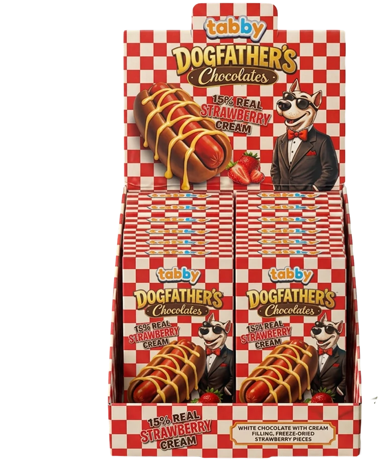 TABBY Hot Dog Strawberry display box
