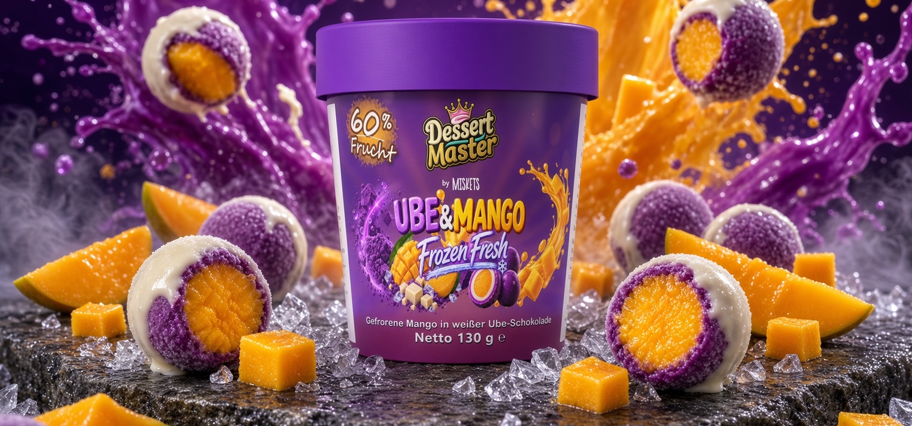 Ube & Mango Bites · Dessert Master by Miskets · 130 g