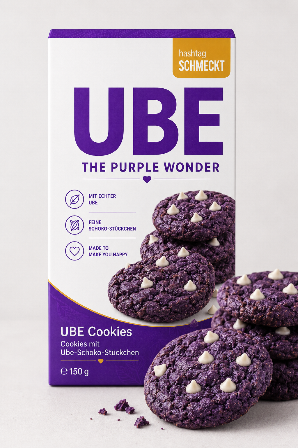UBE Cookies 150g - The Purple Wonder von VOVAN Global - Premium Cookies mit echter Ube-Wurzel