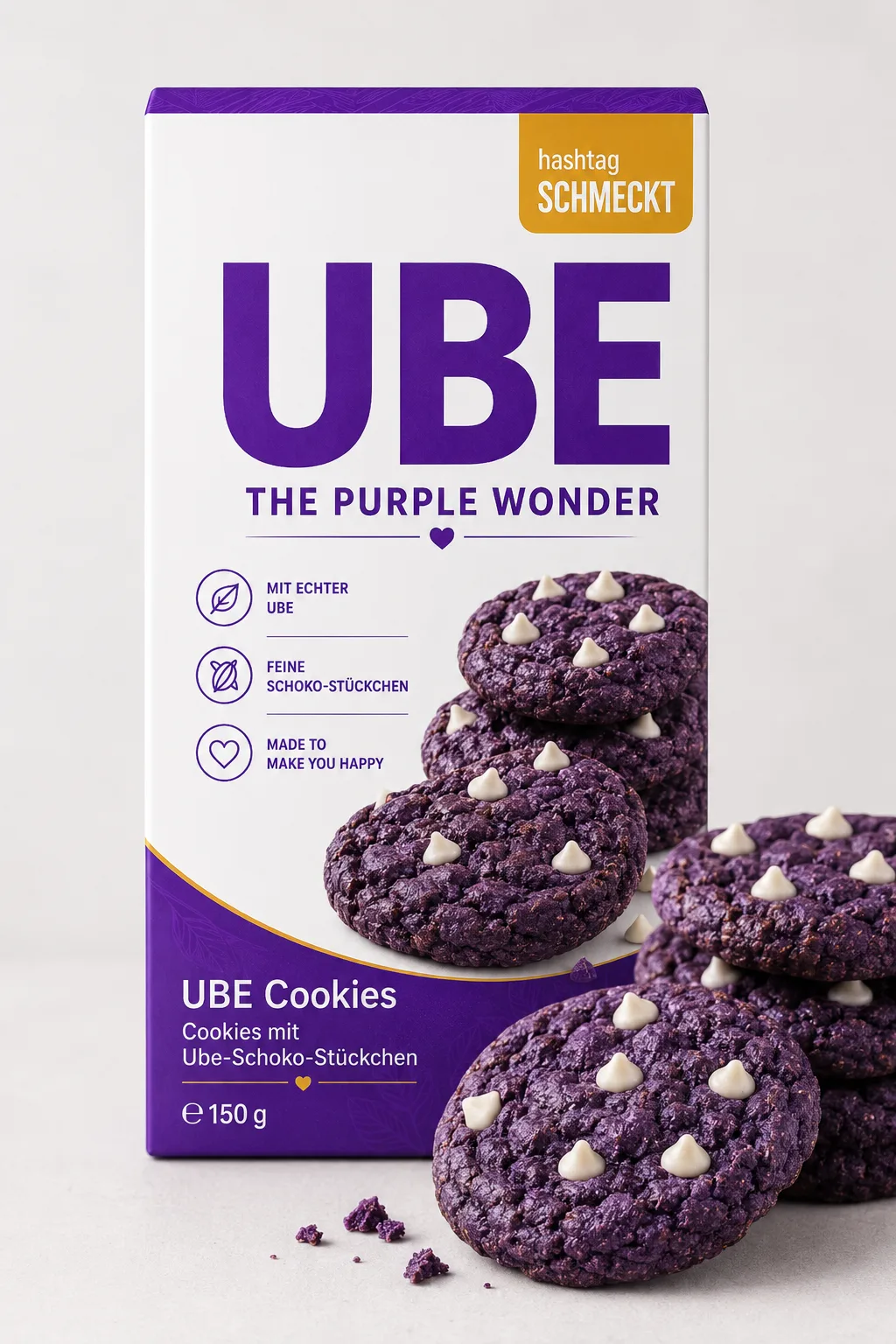 UBE Cookies 150g - The Purple Wonder von VOVAN Global - Premium Cookies mit echter Ube-Wurzel