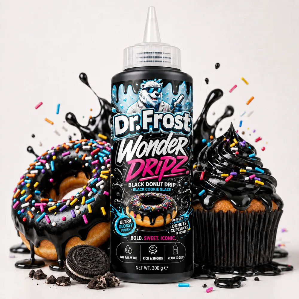 Dr.Frost Wonder Dripz Black Donut Drip cookie glaze, 300 g